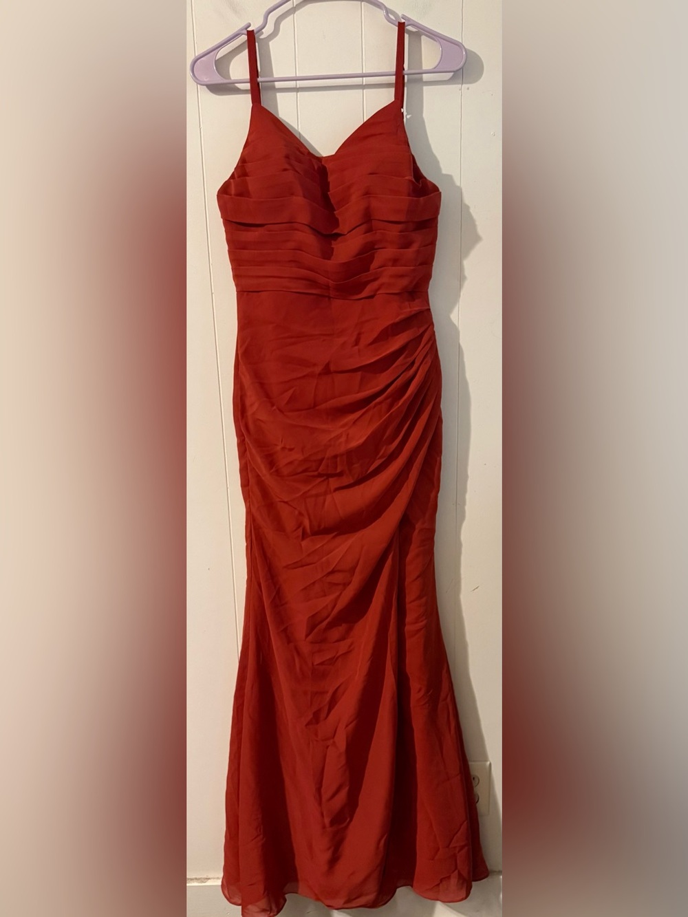Lavetir Burnt Orange Bridesmaid Formal Evening Gown Dress, Size 4